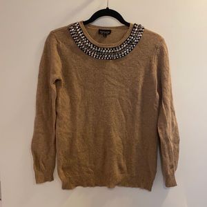 Topshop embellished neckline sweater